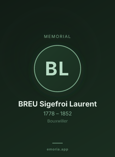 Memorial portrait of BREU Sigefroi Laurent