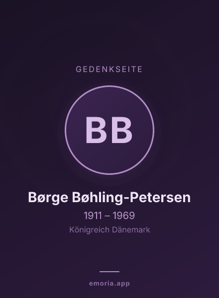Gedenkportrait von Børge Bøhling-Petersen