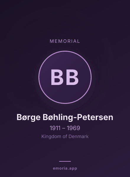 Memorial portrait of Børge Bøhling-Petersen
