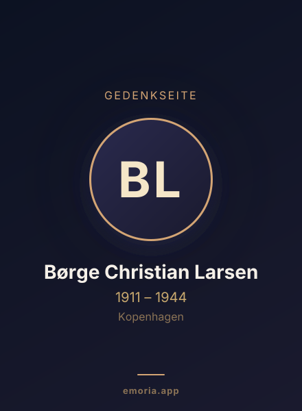Gedenkportrait von Børge Christian Larsen