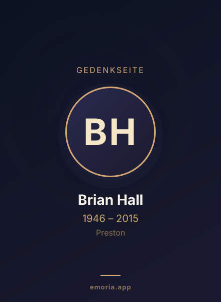 Gedenkportrait von Brian Hall