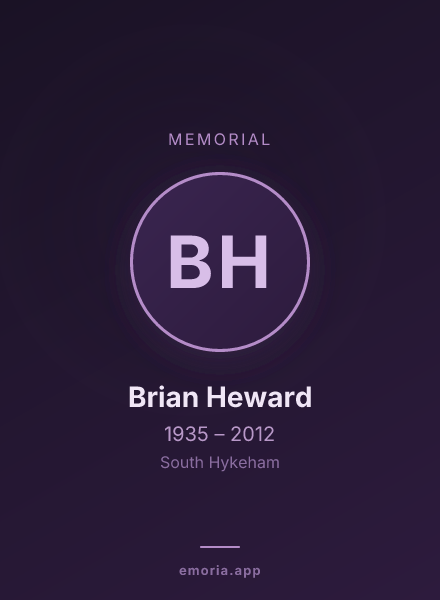 Memorial portrait of Brian Heward