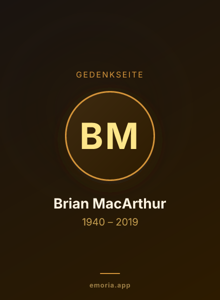 Gedenkportrait von Brian MacArthur