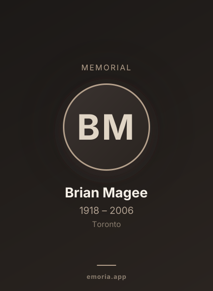 Memorial portrait of Brian Magee
