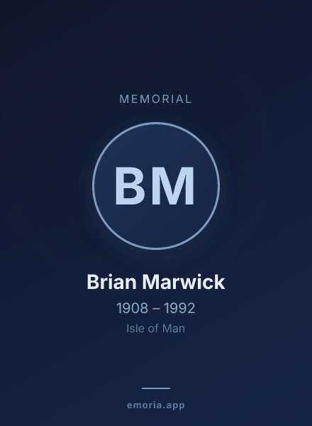 Memorial portrait of Brian Marwick