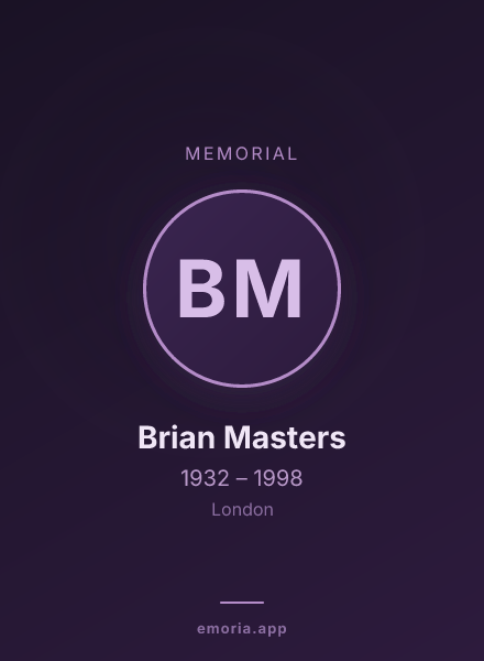 Memorial portrait of Brian Masters