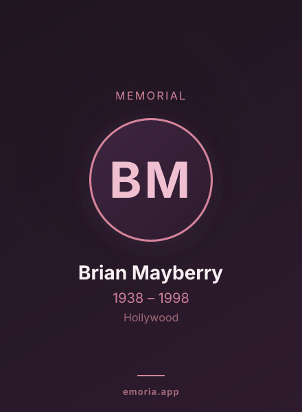 Memorial portrait of Brian Mayberry