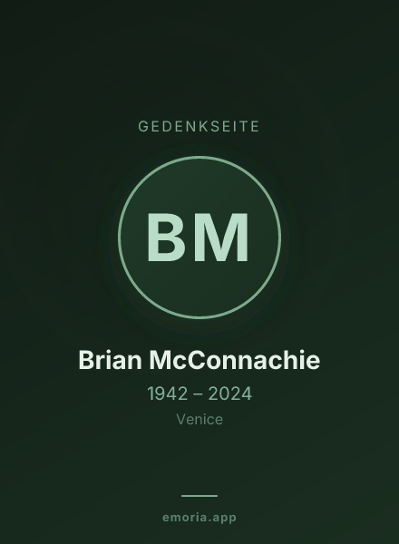 Gedenkportrait von Brian McConnachie