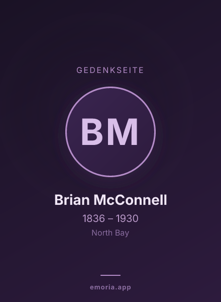 Gedenkportrait von Brian McConnell