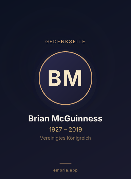 Gedenkportrait von Brian McGuinness
