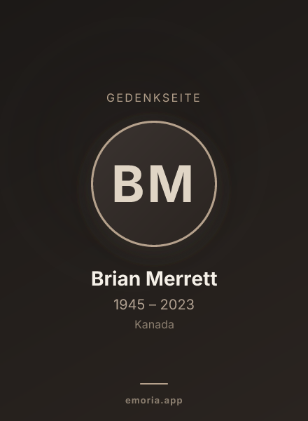 Gedenkportrait von Brian Merrett