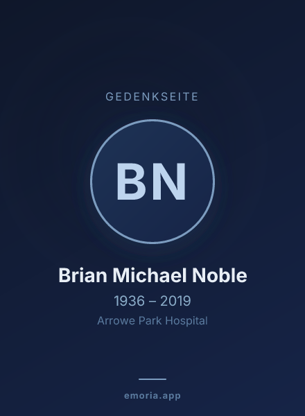 Gedenkportrait von Brian Michael Noble
