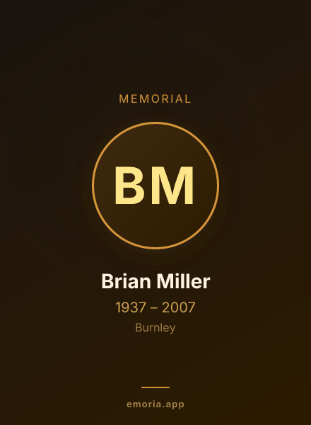 Memorial portrait of Brian Miller