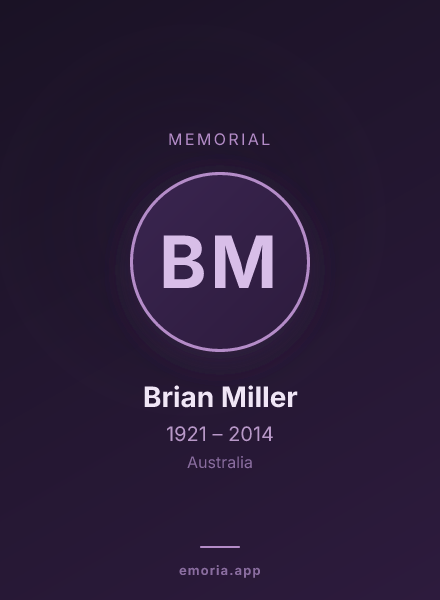 Memorial portrait of Brian Miller