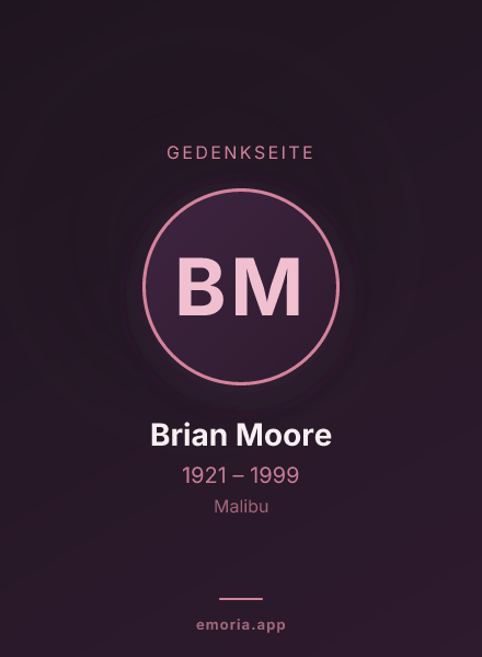 Gedenkportrait von Brian Moore