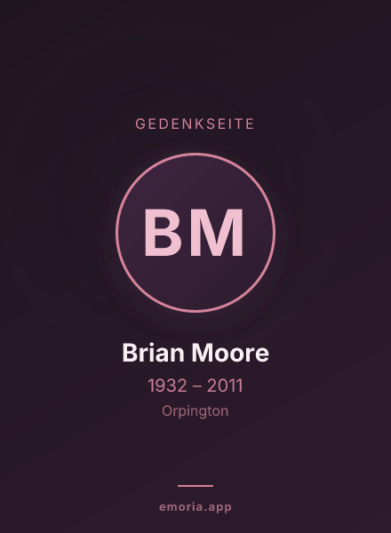 Gedenkportrait von Brian Moore