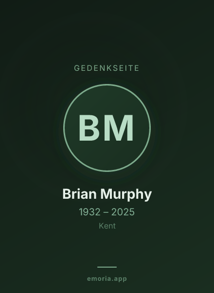 Gedenkportrait von Brian Murphy