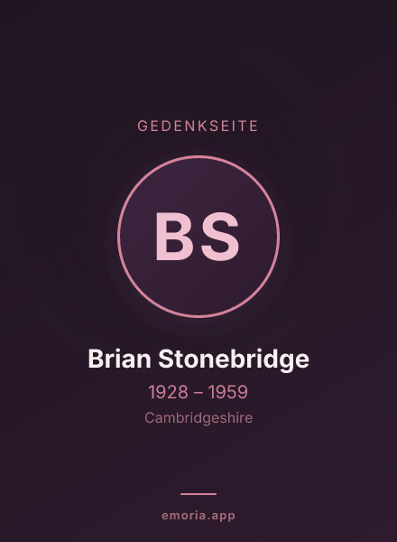Gedenkportrait von Brian Stonebridge