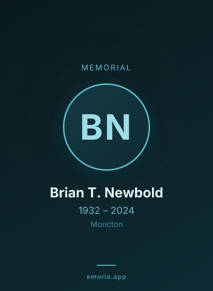 Memorial portrait of Brian T. Newbold