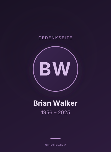 Gedenkportrait von Brian Walker