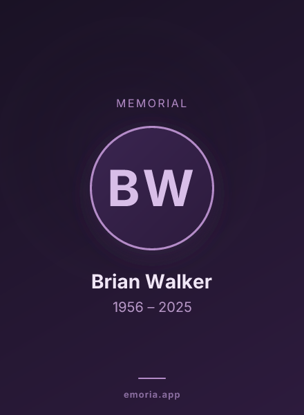 Memorial portrait of Brian Walker