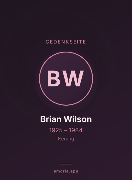 Gedenkportrait von Brian Wilson