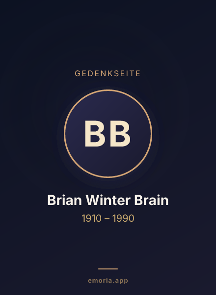 Gedenkportrait von Brian Winter Brain