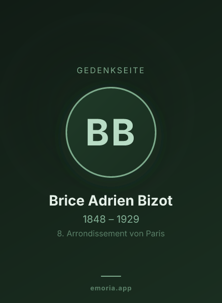 Gedenkportrait von Brice Adrien Bizot