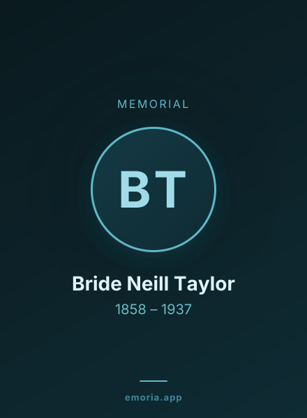 Memorial portrait of Bride Neill Taylor