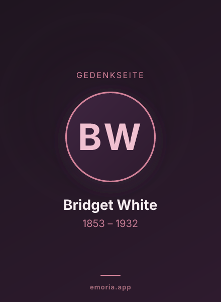 Gedenkportrait von Bridget White