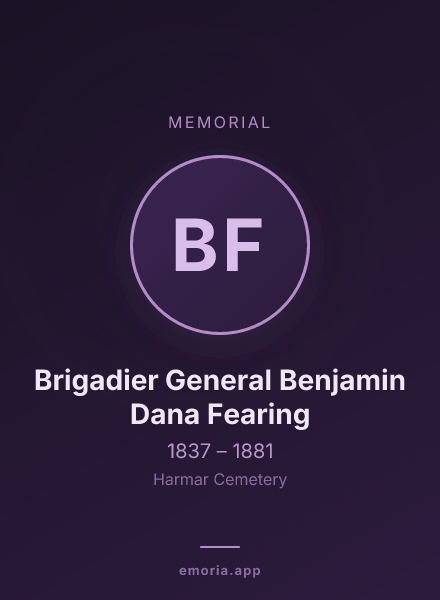 Memorial portrait of Brigadier General Benjamin Dana Fearing