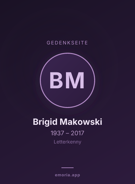 Gedenkportrait von Brigid Makowski