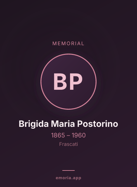 Memorial portrait of Brigida Maria Postorino