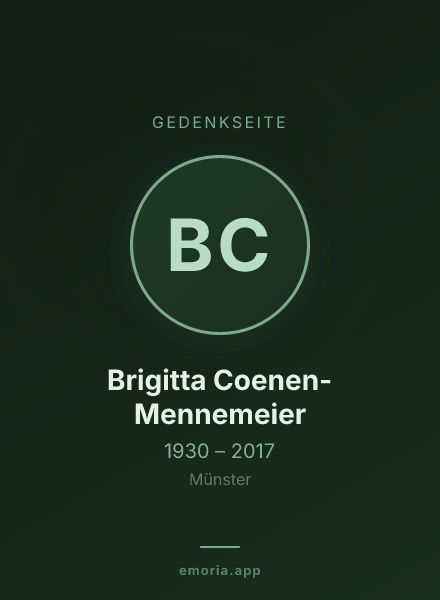 Gedenkportrait von Brigitta Coenen-Mennemeier