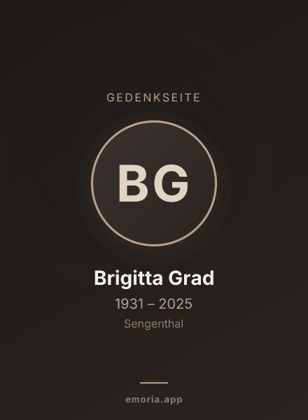 Gedenkportrait von Brigitta Grad