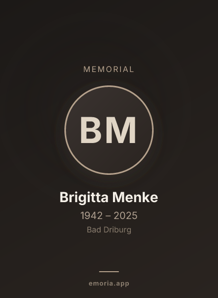 Memorial portrait of Brigitta Menke