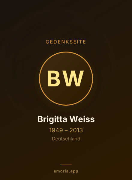 Gedenkportrait von Brigitta Weiss