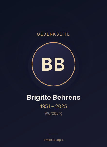Gedenkportrait von Brigitte Behrens