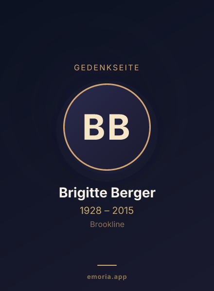 Gedenkportrait von Brigitte Berger
