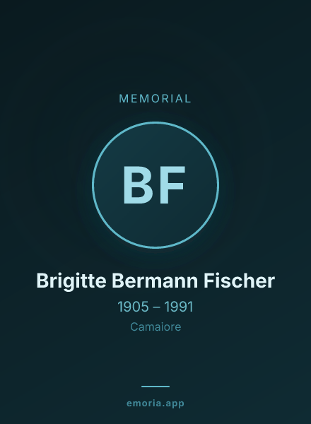 Memorial portrait of Brigitte Bermann Fischer