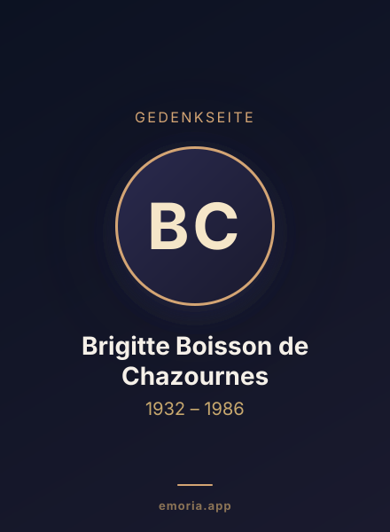 Gedenkportrait von Brigitte Boisson de Chazournes