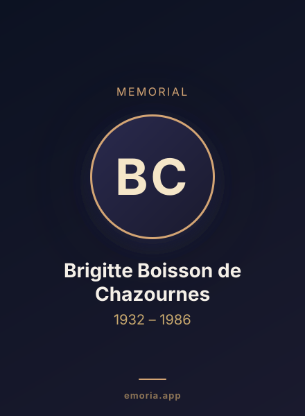 Memorial portrait of Brigitte Boisson de Chazournes