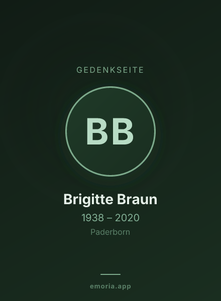 Gedenkportrait von Brigitte Braun