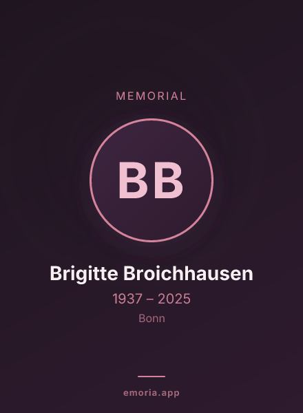 Memorial portrait of Brigitte Broichhausen
