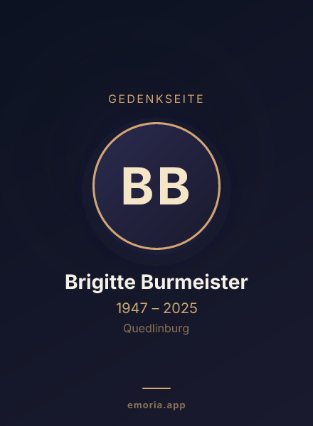 Gedenkportrait von Brigitte Burmeister