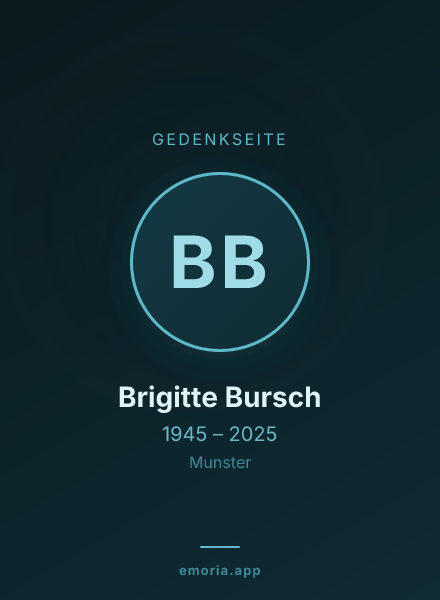 Gedenkportrait von Brigitte Bursch