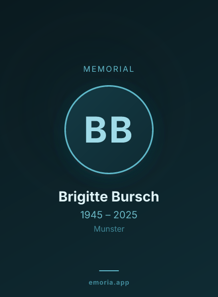 Memorial portrait of Brigitte Bursch