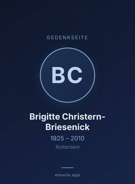 Gedenkportrait von Brigitte Christern-Briesenick