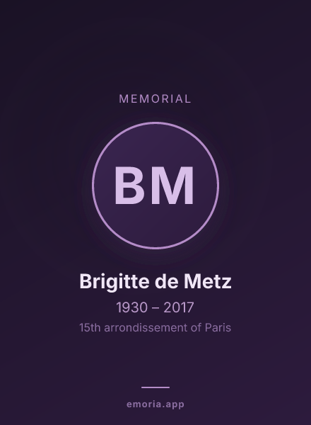 Memorial portrait of Brigitte de Metz