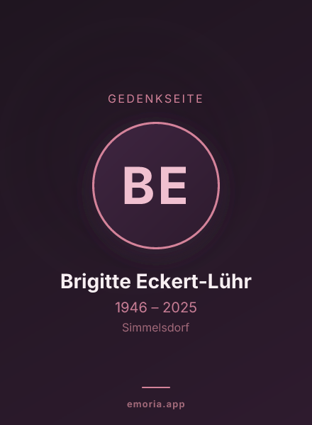 Gedenkportrait von Brigitte Eckert-Lühr